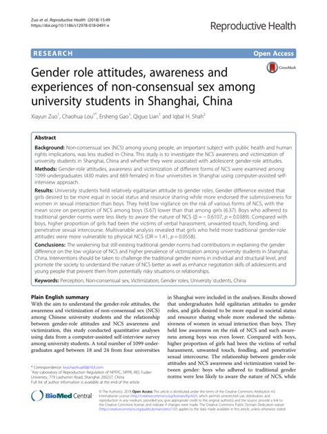 Connecting gender role attitudes among China’s youth to  .